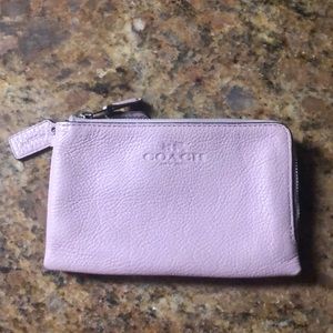 COACH pink pebbled leather ADORABLE wallet!